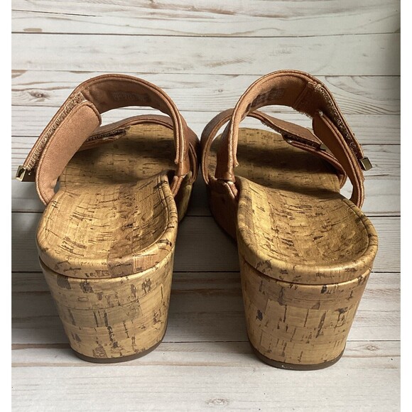 Vionic Pepper Wedge Women’s Leather Sandals Brown W/Gold Accents Size 7 - Picture 5 of 7